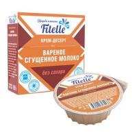 Крем-десерт Fitelle Вареное сгущенное молоко без сахара, 100 г 